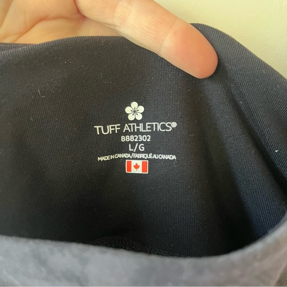 Tuff Athletics Black High Rise Leggings with Pockets Size L Made in Canada - Picture 9 of 9